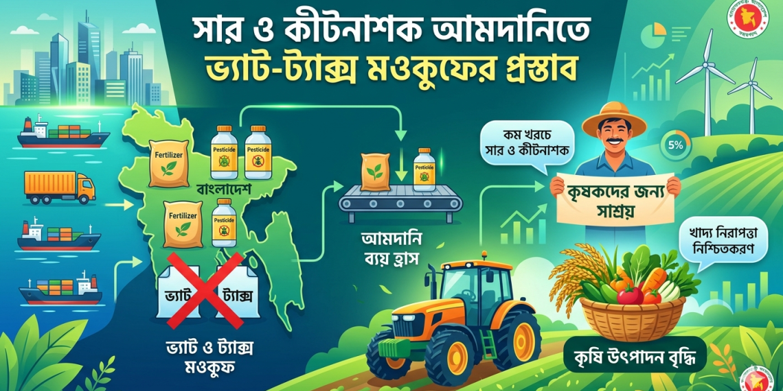 সার ও কীটনাশক আমদানিতে ভ্যাট-ট্যাক্স মওকুফের প্রস্তাব