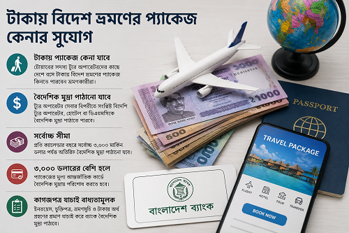 টাকায় বিদেশ ভ্রমণের প্যাকেজ বিক্রির সুযোগ ট্যুর অপারেটরদের