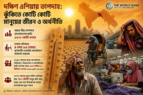 দক্ষিণ এশিয়ায় তাপদাহ: ঝুঁকিতে কোটি কোটি মানুয়ের জীবন ও অর্থনীতি